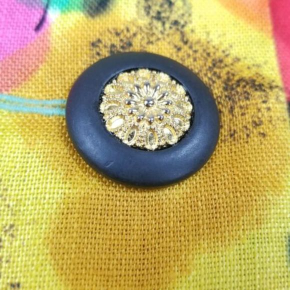 Rickie Freeman Jon Teri-Jon Floral Blouse Womens Sz 8 Linen  Button Front Top - Picture 4 of 12